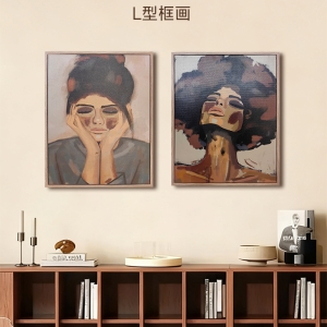 L型框画